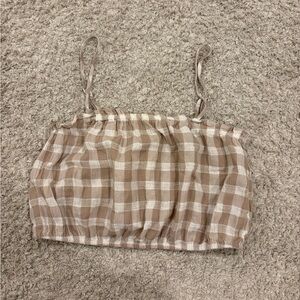Aerie Gingham Cropped Top